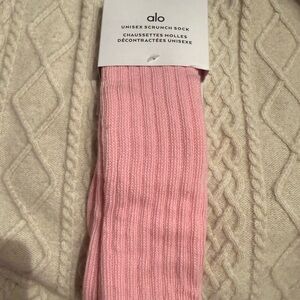 Alo Pink Unisex Scrunch Socks